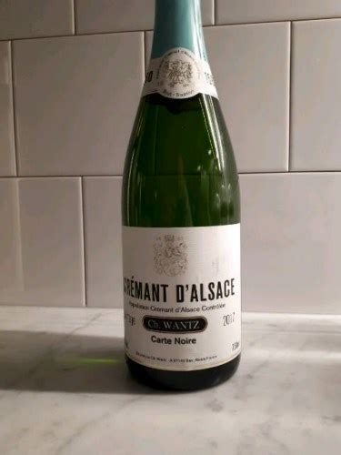 2017 Ch Wantz Crémant d Alsace Carte Noire Brut Tradition Vivino US