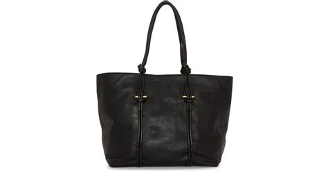 Vince Camuto Lynne Leather Tote In Black Lyst