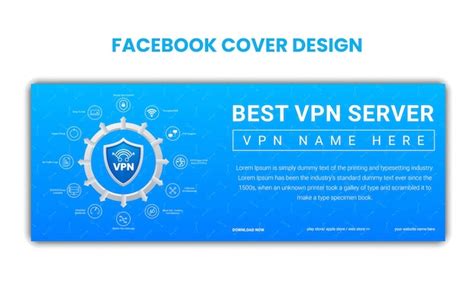 Premium Vector | Gradient vpn server facebook cover template