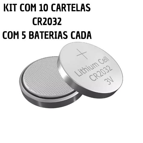 Kit Cartelas Baterias De Pilha Lithium Cr V O Moeda