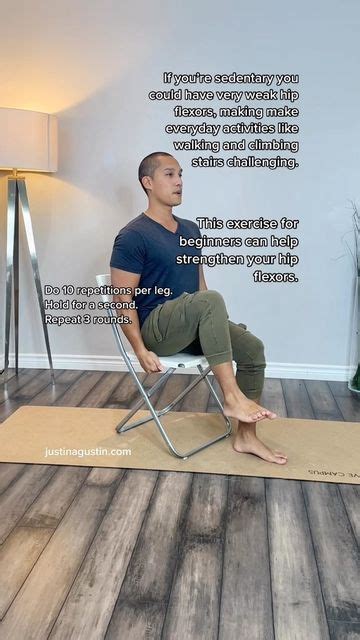 Justin Agustin On Instagram Seated Hip Flexion Exercise To Strengthen