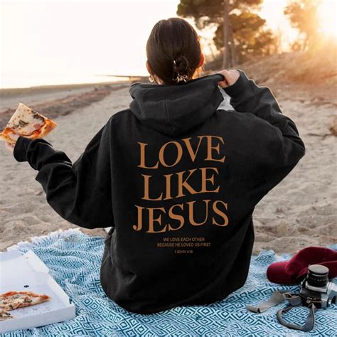 Love Like Jesus Inspirational Christian Hoodie Faith Based Religious