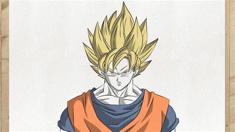 Como Desenhar O Goku Super Sayajin Passo A Passo Muito F Cil E R Pido