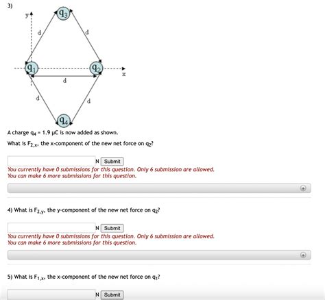 Solved Three Charges Q1 5μc Q2 −5 5μc And Q3 1 9μc Are