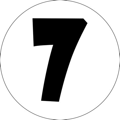 Seven 7 Number Free Vector Graphic On Pixabay