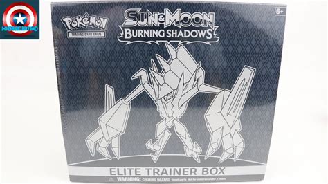 Pokemon Tcg Sun Moon Burning Shadows Elite Trainer Box Opening First