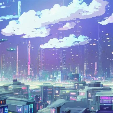 Cityscape Makoto Shinkai Style Anime Pixiv Fanbox Stable