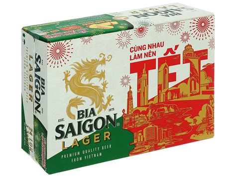 Thùng 24 Lon Bia Sài Gòn Lager 330ml Thuận Thiên Lộc Phát