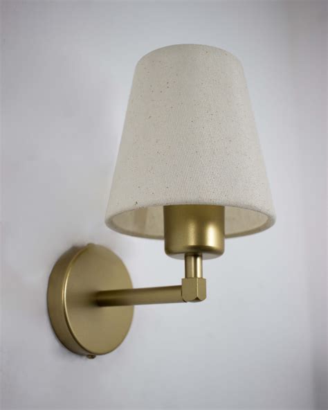 Lustre Arandela C Pula Redondo Cone Dourado Iluminamundo