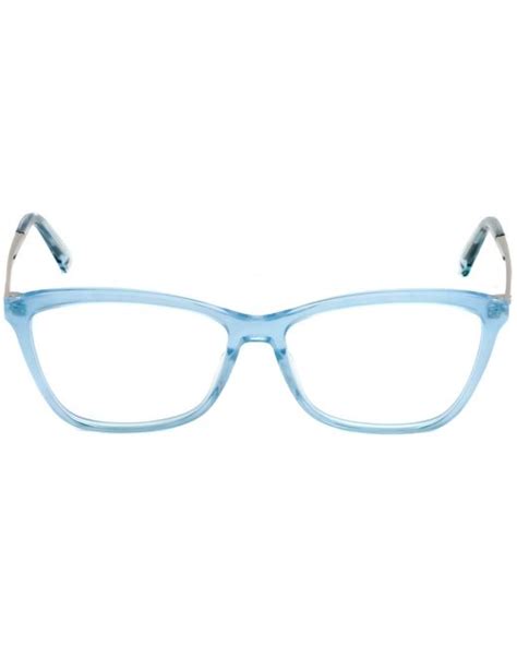 Swarovski Sk5314 Eyeglasses Light Blue Clear Lens Lyst