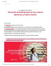 Personal Branding Qu Es Una Marca Personal Y C Mo Crearla Pdf