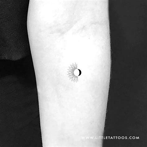 Half Sun Half Moon Temporary Tattoo - Set of 3 | Half sun half moon ...