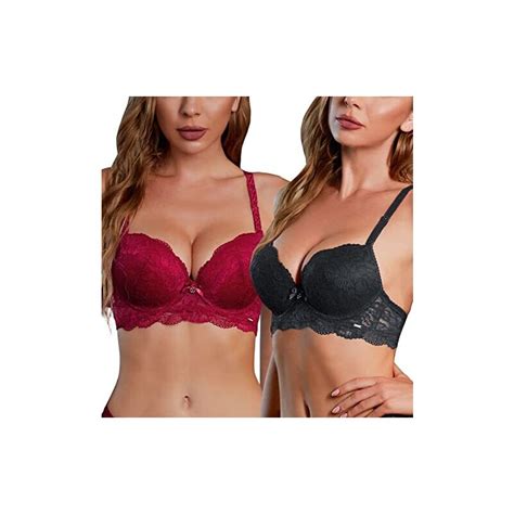 Shekini Push Up Reggiseno Con Ferretto Reggiseno Elegante In Pizzo Da Donna Senza Spalline