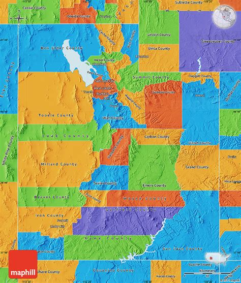 Political Map of Utah