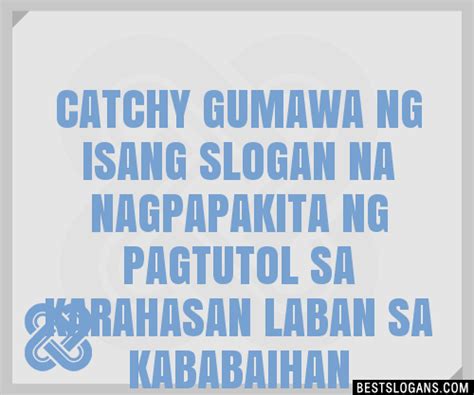 Catchy Gumawa Ng Isang Na Nagpapakita Ng Pagtutol Sa Karahasan