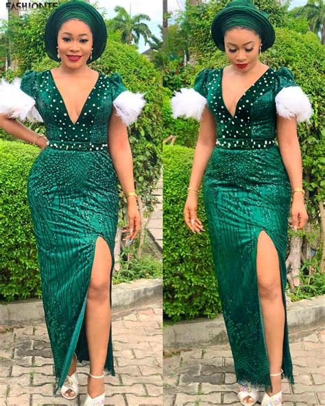 Lovely Green Aso Ebi Styles For African Women Isishweshwe