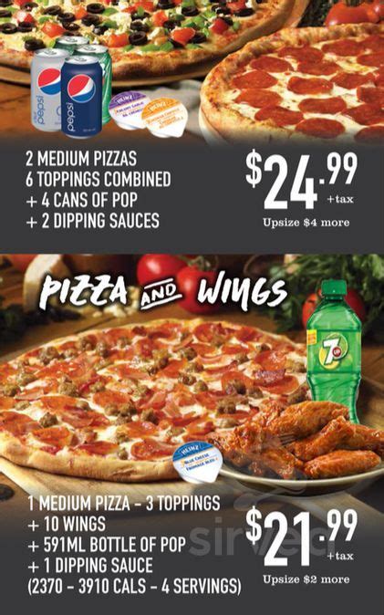 Menu Windsor Ons Pizza Depot Sirved