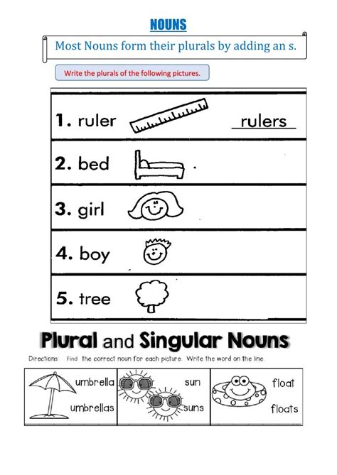 Singular And Plural Nouns Ficha Interactiva Sustantivos Plurales