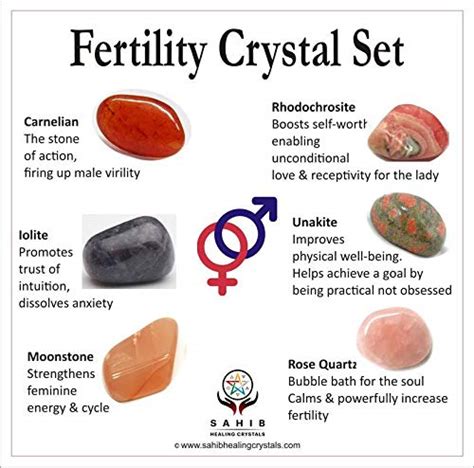 Buy Sahib Healing Crystals For Fertility Tumbled Stones Set For Reiki