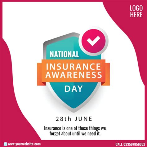 National Insurance Awareness Day Template Postermywall