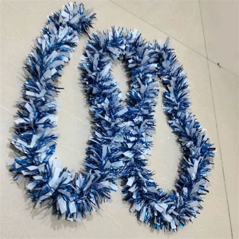 117J PET Plastic Blue Tinsel Garland Size 1Feet Length At Rs 15