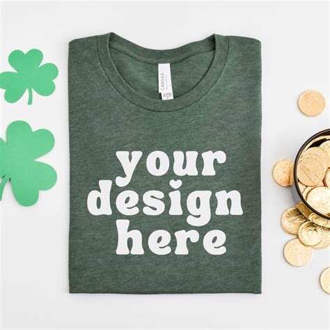 Heather Forest Green Shirt Etsy