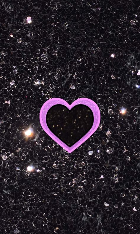 Download Glitter Pink Hearts Layer On Sparkly Black Wallpaper ...