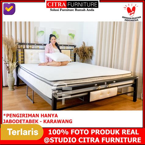 Jual Ranjang Besi Minimalis Dipan Divan Besi Rangka Tempat Tidur Springbed Kasur 200 180 160