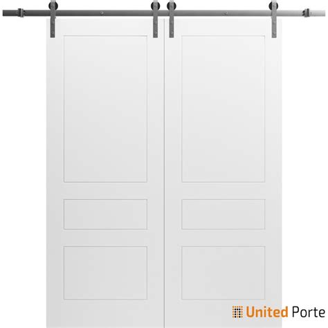 Modern Double Barn Door X Inches Mela Painted White