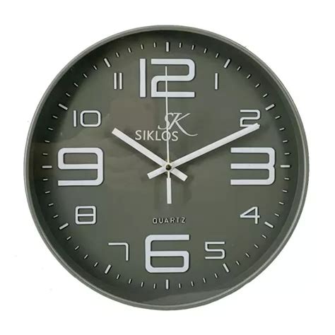 Reloj Pared Plastico Siklos Gb8103 25cm Silencioso Color De La