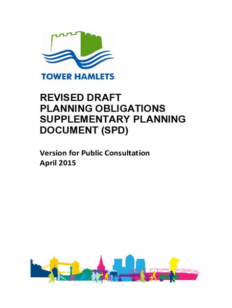 Fillable Online Democracy Towerhamlets Gov Supplementary Planning