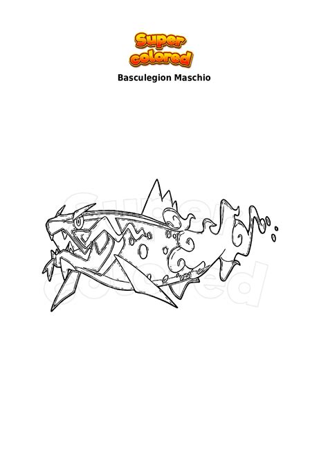 Disegno Da Colorare Pokemon Basculegion Maschio Supercolored