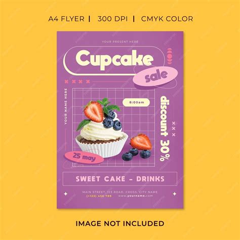 Premium Psd Cupcake Sale Flyer