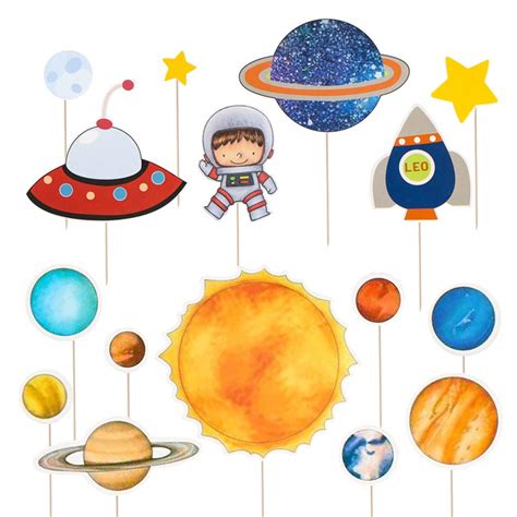 Buy Nuobesty Space Astronaut Cake Topper Rocket Cake Decor Solar System