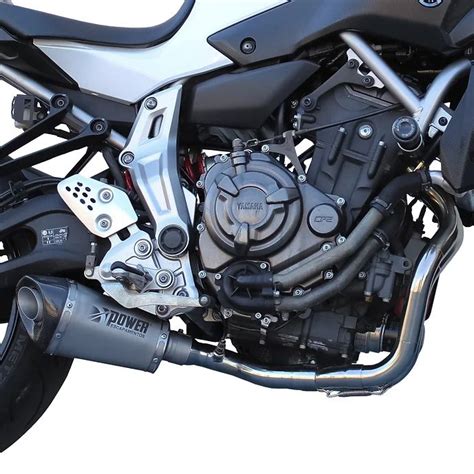 Ponteira Escapamento Esportivo Completo Da Moto Yamaha Mt 07 Inox