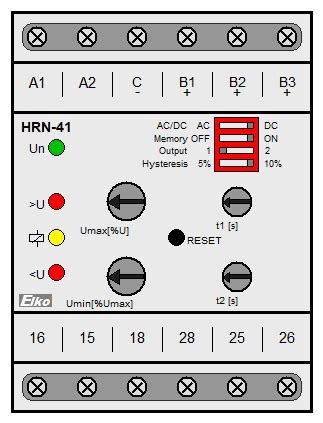 Symbol Distribution Board Elko Voltage Relays Hrn