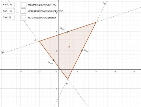 CENTROS DE UN TRIÁNGULO GeoGebra