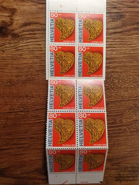 Schweiz Markenheftchen PP 1994 Nr WII 5 Mit 10 X 0 80er Briefmarken