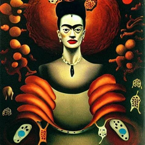 A Memory Machine Salvador Dali Frida Kahlo Rene Stable Diffusion