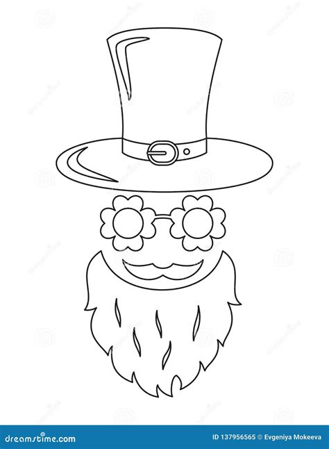 Cartoon Irish Leprechaun Costume Accessories Icon Stock Vector