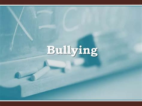 Ppt Bullying Powerpoint Presentation Free Download Id 6338423