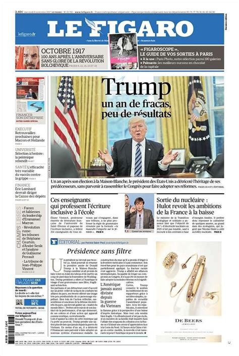 Une Année De Trump En 50 Unes Marquantes De La Presse Mondiale