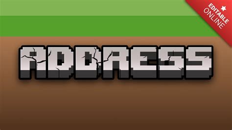 Address Minecraft D Text Effect Generator