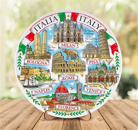 Italy Souvenir Italian Plate Gift From Rome Florence Bologna Venice