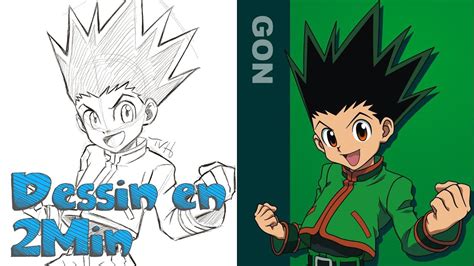 Dessin en 2min: Gon Freecss - Hunter x Hunter - YouTube