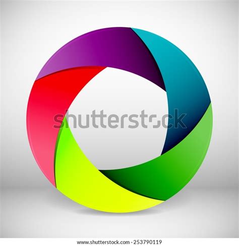 Vector Logo Design Rainbow Colors Circle Stock Vector Royalty Free