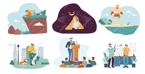 premium vector  phobias scared people  emotional