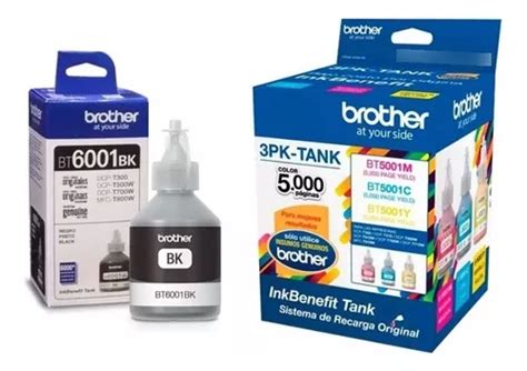 Pack X 4 Colores Tintas Brother Bt 6001 Cuotas sin interés