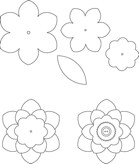 Risultati Immagini Per Pattern Flowers Felt Flower Template Paper