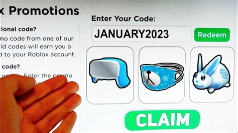 2023 5 New Roblox Promo Codes All Free Robux Items In January Event